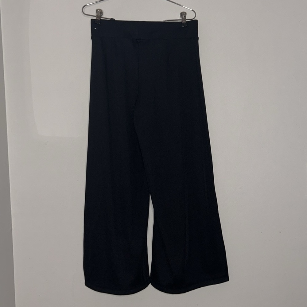 Nike Women's Sportswear Ribbed Femme Pants SZ MEDIUM Black Wide Leg - Picture 10 of 10